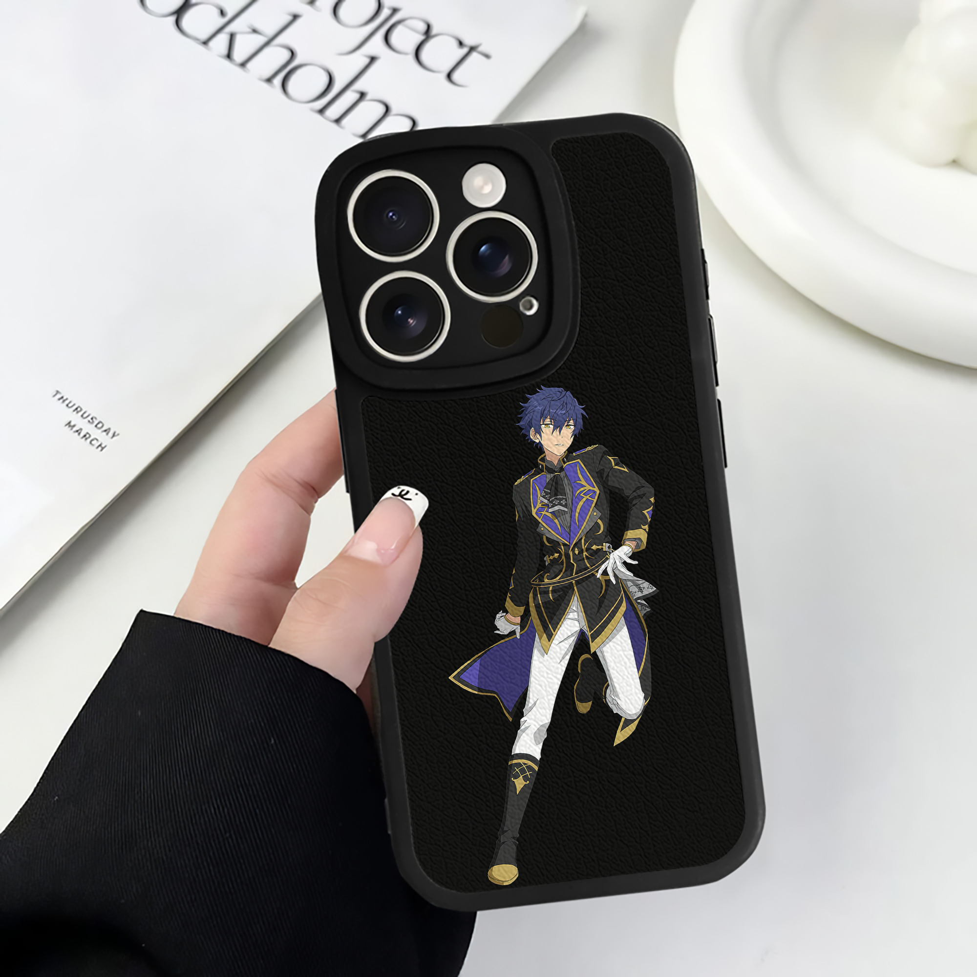 （画像用） あんさんぶるスターズ! Ensemble Stars 【iPhone 16シリーズ対応】シリコンスマホケース（レザー調） 材質：シリコン